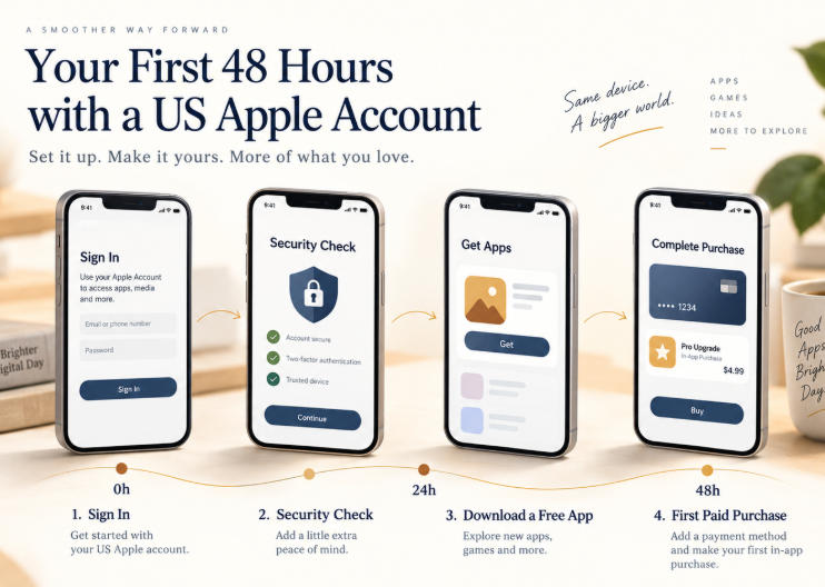 购买美区Apple ID后48小时登录下载充值和内购顺序