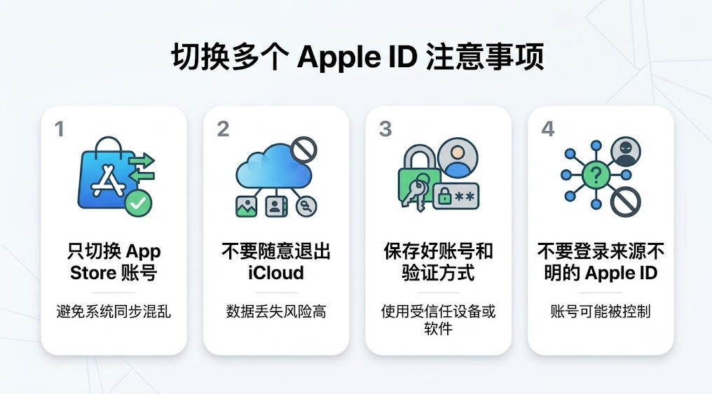 确认 App Store Apple ID 切换成功的方法